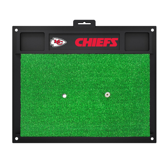 Kansas City Chiefs Golf Hitting Mat KC Arrow Primary Logo and Wordmark Red
