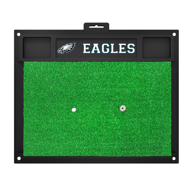 Philadelphia Eagles Golf Hitting Mat Eagle Head Primary Logo and Wordmark Green