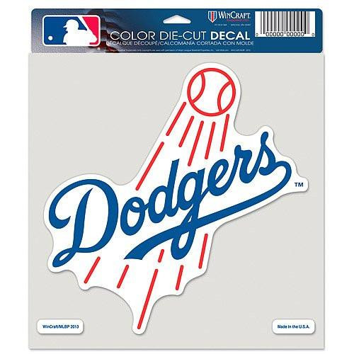 Los Angeles Dodgers Decal 8x8 Die Cut Color