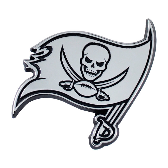 Tampa Bay Buccaneers 3D Chrome Metal Emblem Pirate Flag Primary Logo