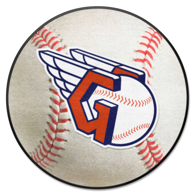 Cleveland Guardians Baseball Rug - 27in. Diameter Guardians Fastball Primary Logo