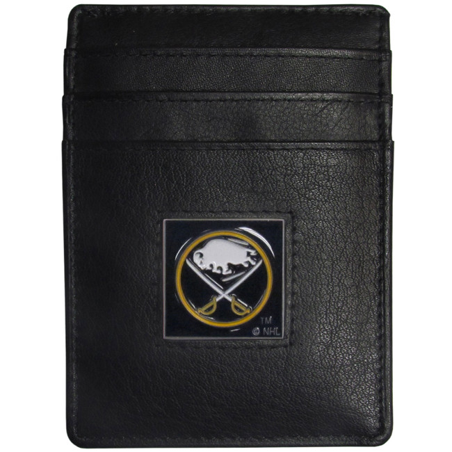 Buffalo Sabres® Leather Money Clip/Cardholder Packaged in Gift Box