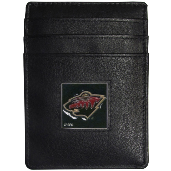 Minnesota Wild® Leather Money Clip/Cardholder