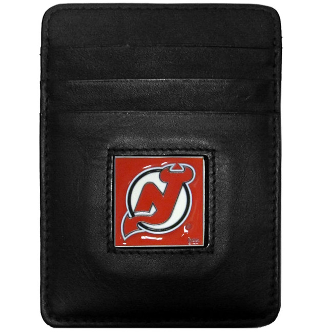 New Jersey Devils® Leather Money Clip/Cardholder