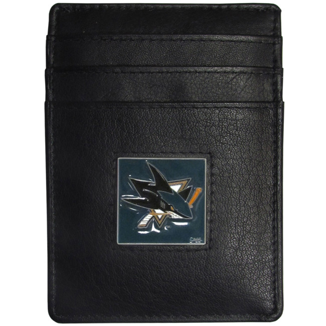 San Jose Sharks® Leather Money Clip/Cardholder