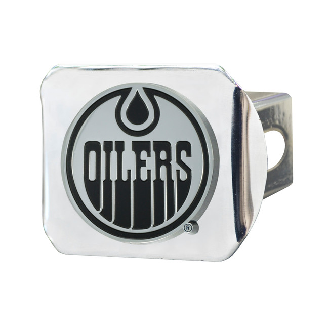 NHL - Edmonton Oilers Hitch Cover - Chrome on Chrome 3.4"x4"