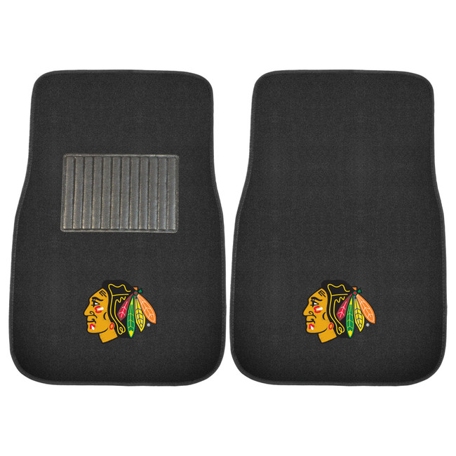 NHL - Chicago Blackhawks 2-pc Embroidered Car Mat Set 17"x25.5"