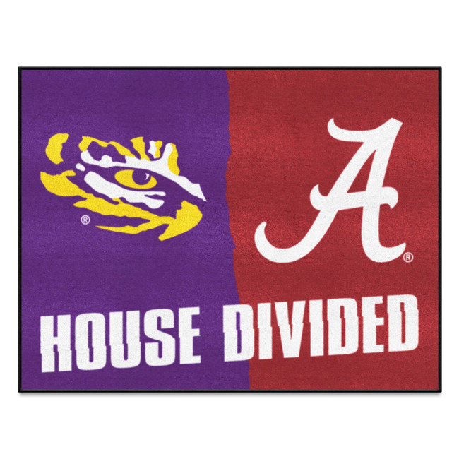 LSU / Alabama House Divided House Divided Rug - 34 in. x 42.5 in.
