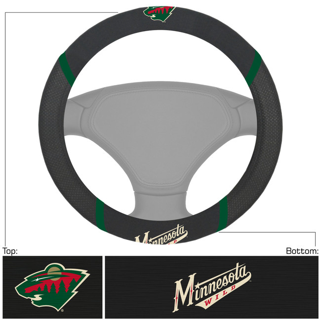 NHL - Minnesota Wild Steering Wheel Cover 15"x15"