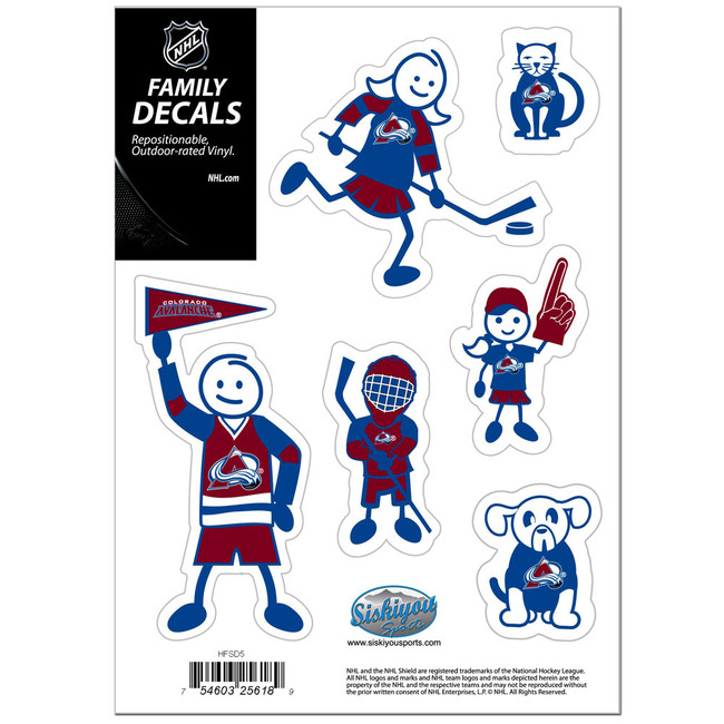 Colorado Avalanche® Family Decal Set Small