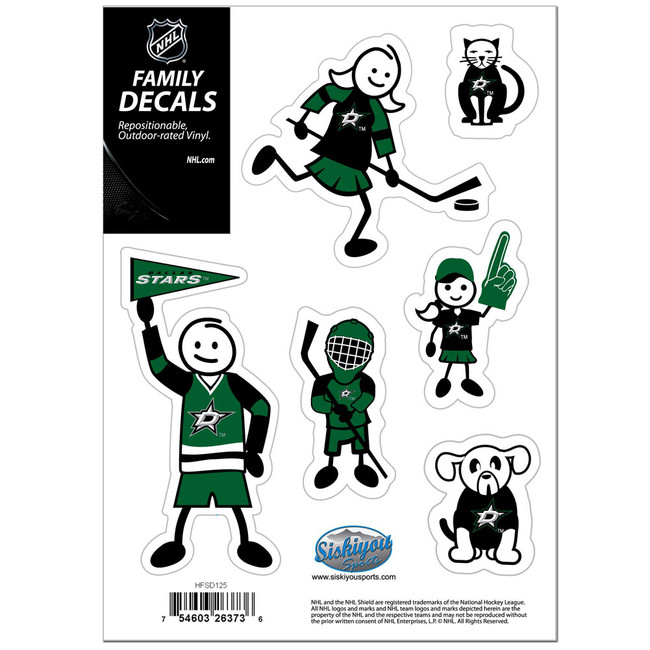 Dallas Stars Family Decal Set Small