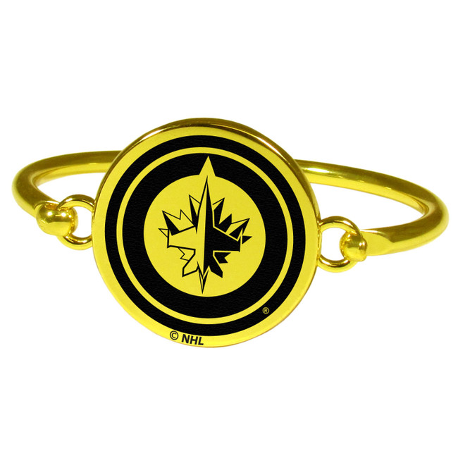 Winnipeg Jets Gold Tone Bangle Bracelet