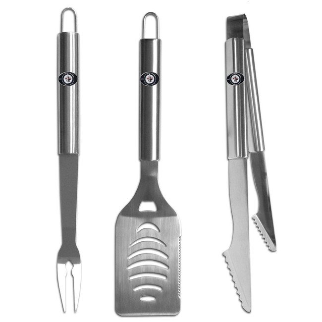 Winnipeg Jets 3 pc Stainless Steel BBQ Set
