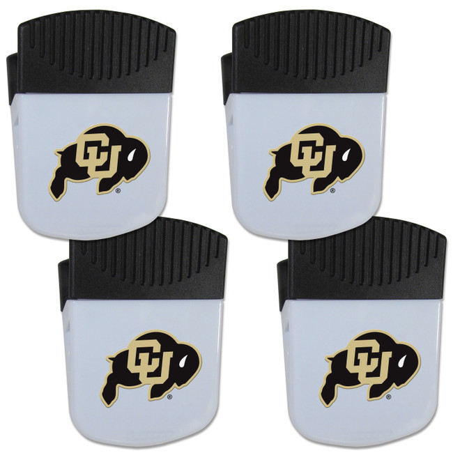 Colorado Buffaloes Chip Clip Magnet with Bottle Opener, 4 pack