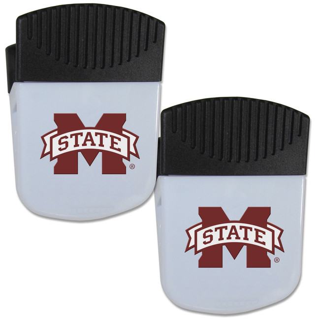 Mississippi St. Bulldogs Chip Clip Magnet with Bottle Opener, 2 pack