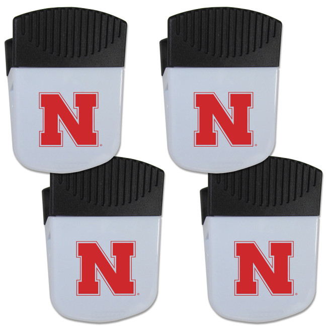 Nebraska Cornhuskers Chip Clip Magnet with Bottle Opener, 4 pack