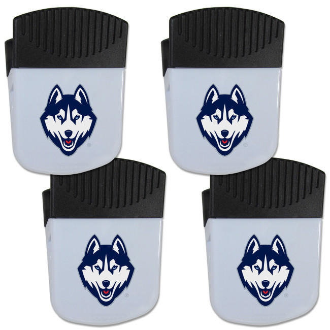 UCONN Huskies Chip Clip Magnet with Bottle Opener, 4 pack