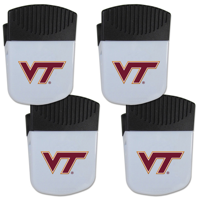 Virginia Tech Hokies Chip Clip Magnet with Bottle Opener, 4 pack