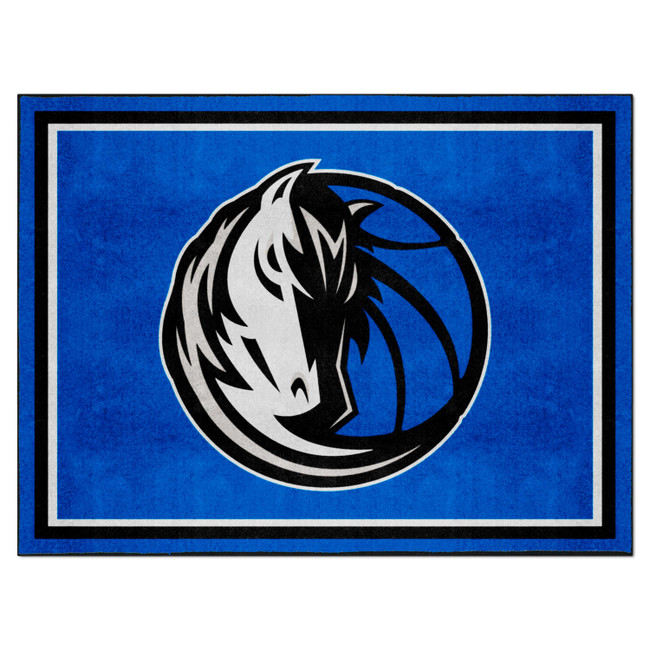 Dallas Mavericks 8ft. x 10 ft. Plush Area Rug Maverick Head Primary Logo