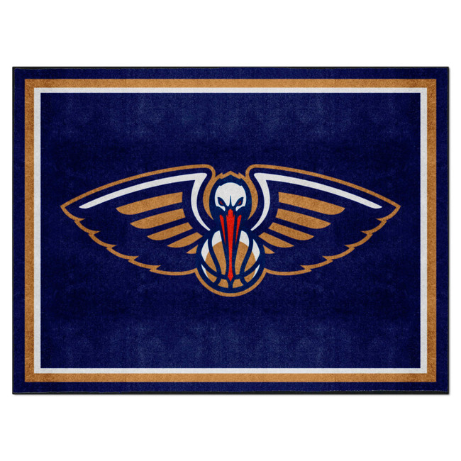 New Orleans Pelicans 8ft. x 10 ft. Plush Area Rug Pelican Primary Logo
