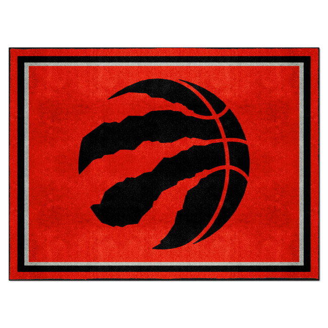 Toronto Raptors 8ft. x 10 ft. Plush Area Rug Clawed Basketball Primary Logo