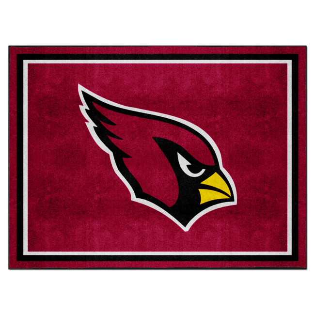 Arizona Cardinals 8ft. x 10 ft. Plush Area Rug Cardinal Head Primary Logo