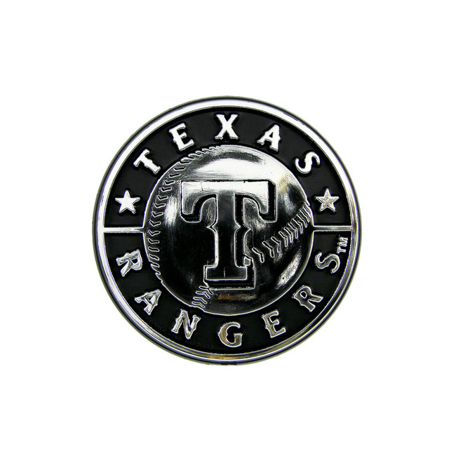 Texas Rangers Molded Chrome Emblem "Circular T Rangers" Primary Logo