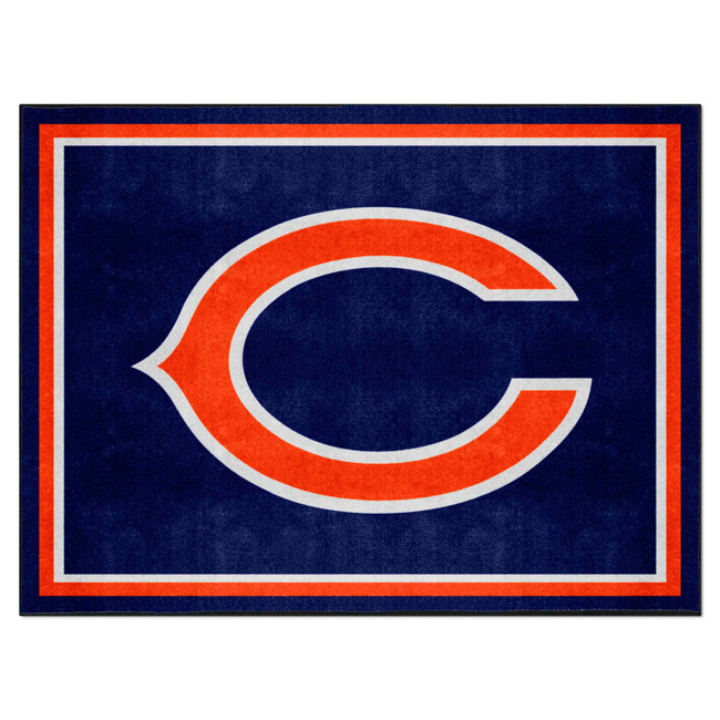 Chicago Bears 8ft. x 10 ft. Plush Area Rug C Primary Logo