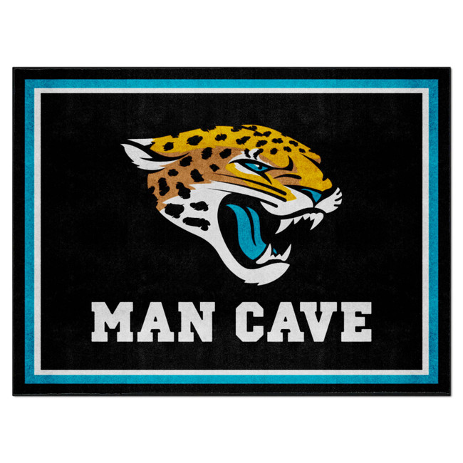 Jacksonville Jaguars 8ft. x 10 ft. Plush Area Rug Jaguar Head Primary Logo
