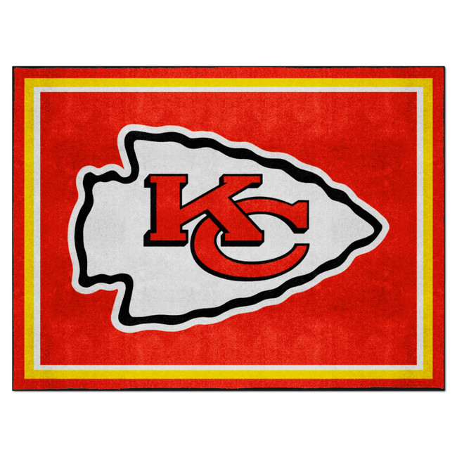 Kansas City Chiefs 8ft. x 10 ft. Plush Area Rug KC Arrow Primary Logo