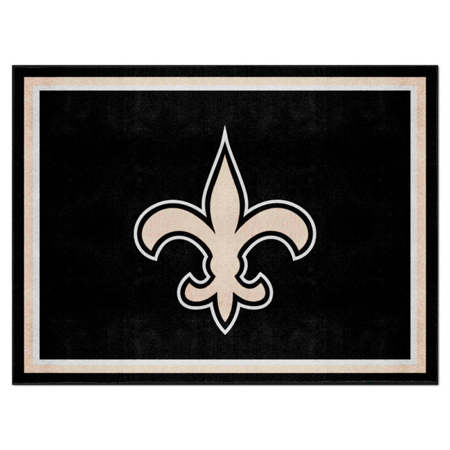 New Orleans Saints 8ft. x 10 ft. Plush Area Rug Fleur-de-lis Primary Logo