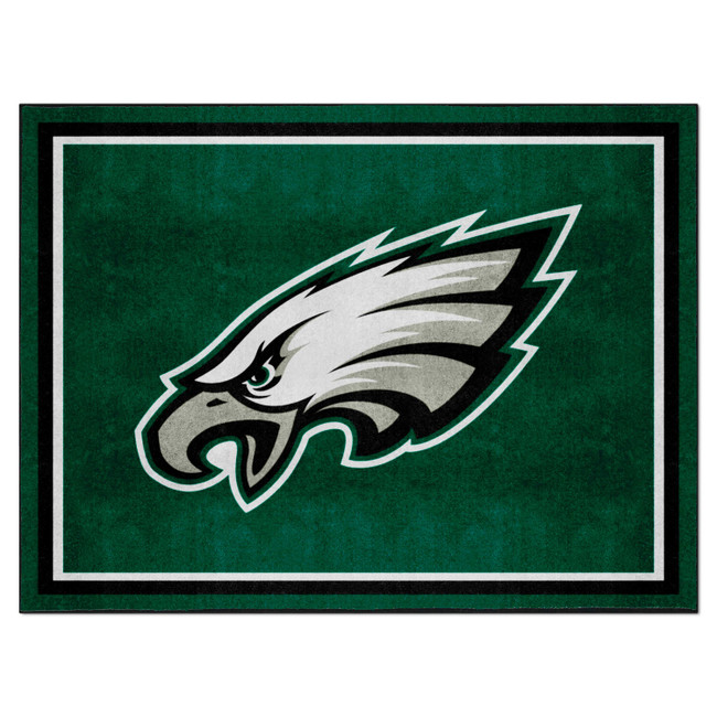 Philadelphia Eagles 8ft. x 10 ft. Plush Area Rug Eagle Head Primary Logo
