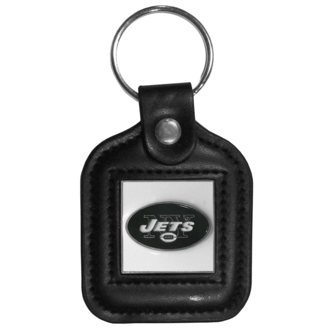 New York Jets Square Leatherette Key Chain