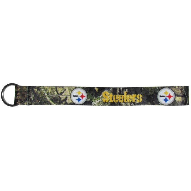 Pittsburgh Steelers Lanyard Keychain ID Holder NFL Fan Accessory Key Chain, Mossy Oak