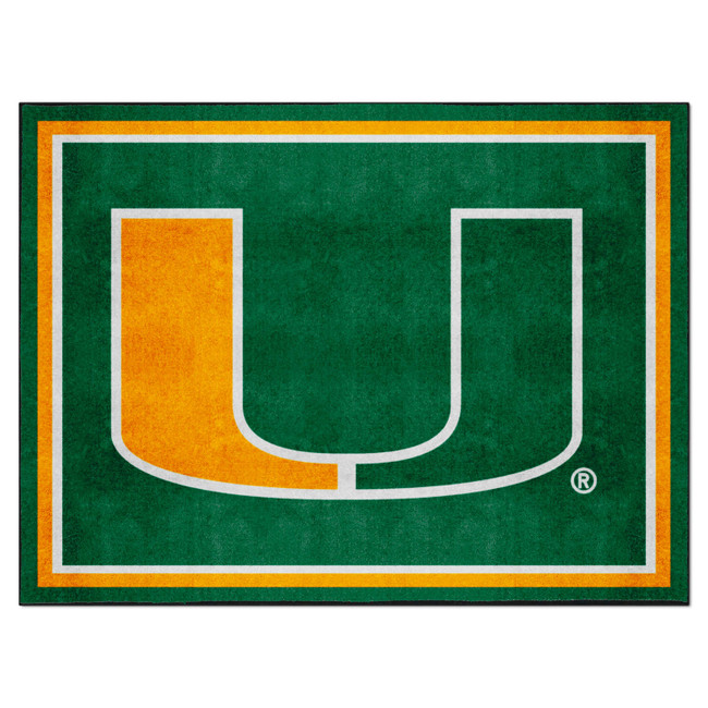 Miami Hurricanes 8ft. x 10 ft. Plush Area Rug