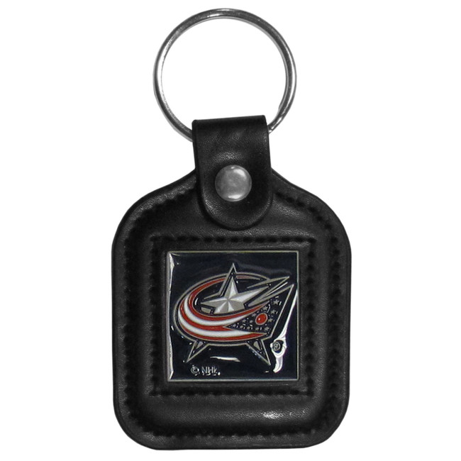 Columbus Blue Jackets® Square Leatherette Key Chain