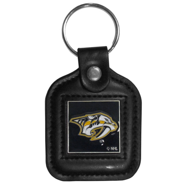 Nashville Predators® Square Leatherette Key Chain