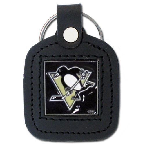 Pittsburgh Penguins® Square Leatherette Key Chain