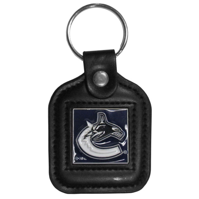 Vancouver Canucks® Square Leatherette Key Chain