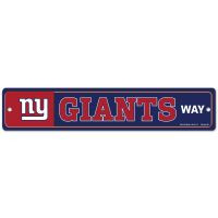 New York Giants Street / Zone Sign 3.75" X 19"