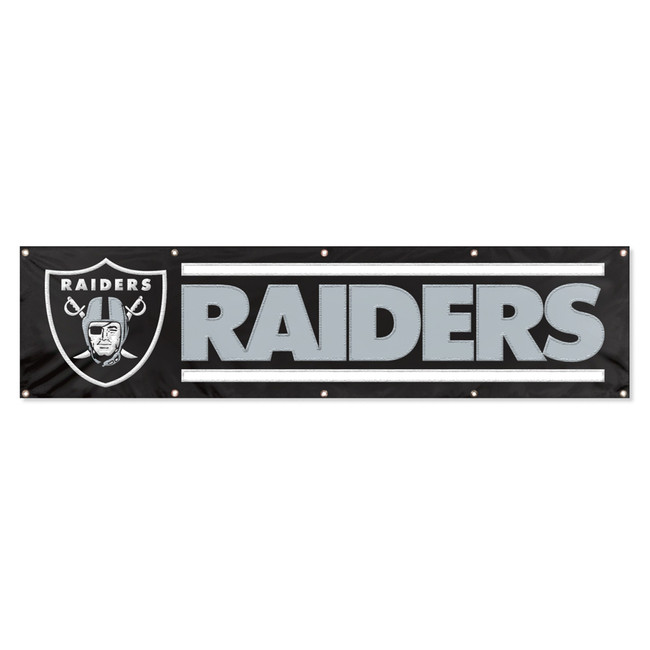 Las Vegas Raiders Giant 8' x 2' Banner Wall Decor NFL Fan Display