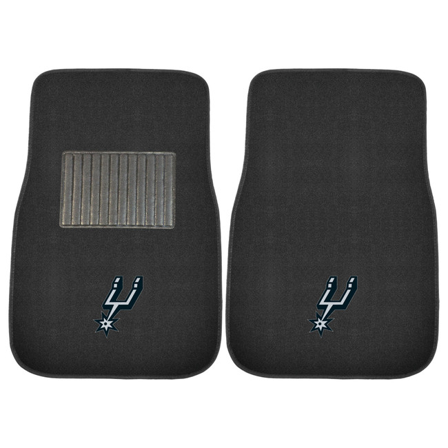 NBA - San Antonio Spurs 2-pc Embroidered Car Mat Set 17"x25.5"