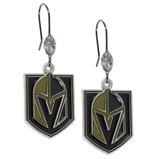 Las Vegas Golden Knights Crystal Dangle Earrings