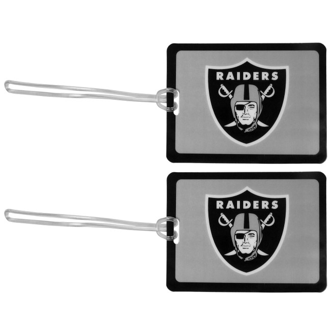 Las Vegas Raiders Vinyl Luggage Tag, 2pk