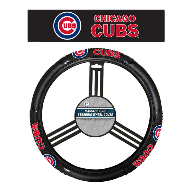 Chicago Cubs Steering Wheel Cover Massage Grip Style