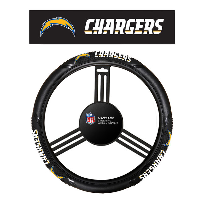 Los Angeles Chargers Steering Wheel Cover Massage Grip Style