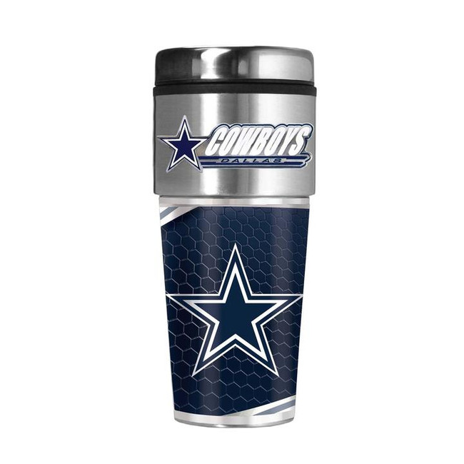 Dallas Cowboys 16 oz. Travel Tumbler with Metallic Graphics