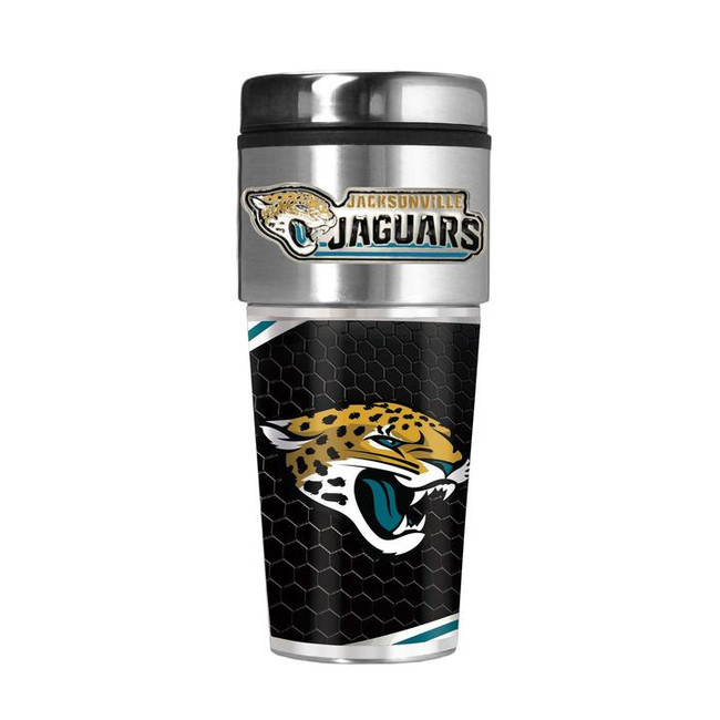 Jacksonville Jaguars 16 oz. Travel Tumbler with Metallic Graphics