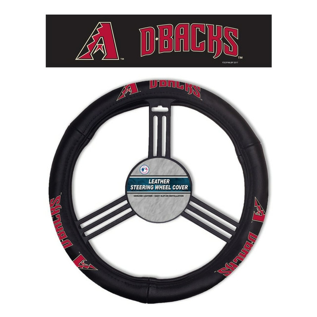Arizona Diamondbacks Steering Wheel Cover Leather
