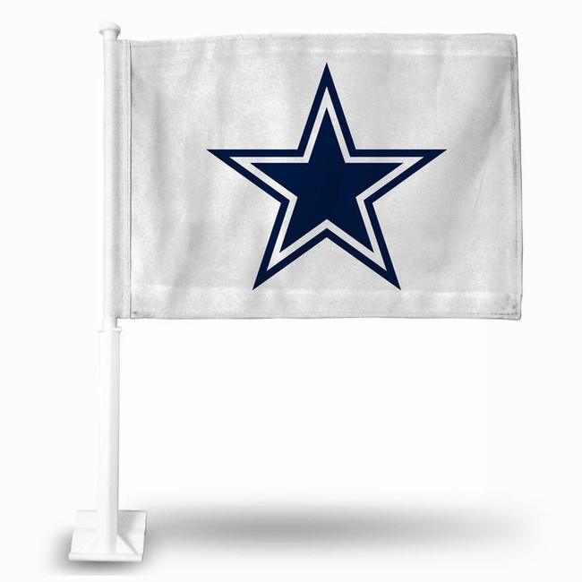 Dallas Cowboys White Logo Car Flag